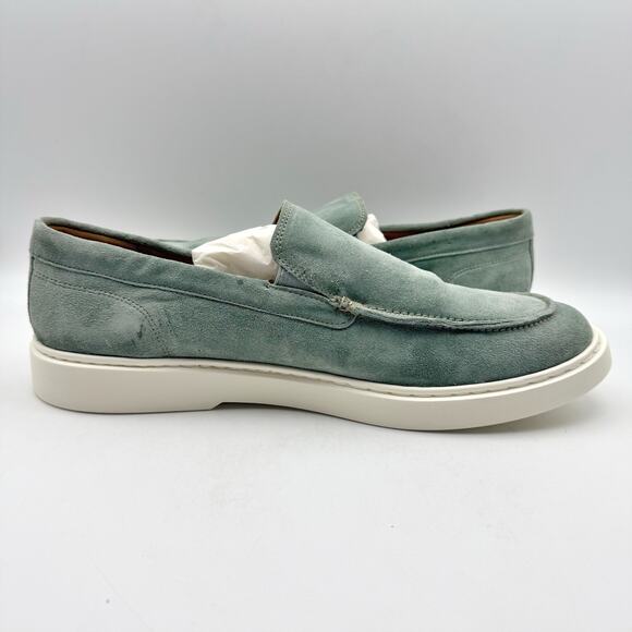 Allen Edmonds Mens Hayes Venetian Oxfords US 12 D Sage Green Suede GUC - Picture 4 of 15